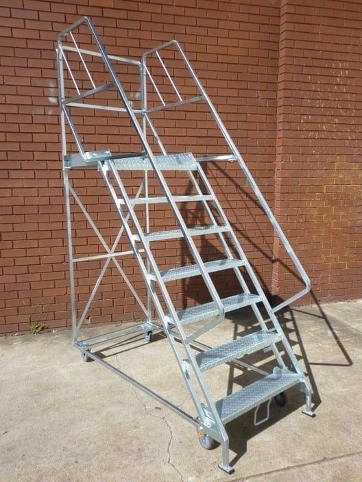 wiretainers preston storage mobile platform ladder 7 stepper pictured we manufacture from 2 step to 12 step as standard b3eb 938x704