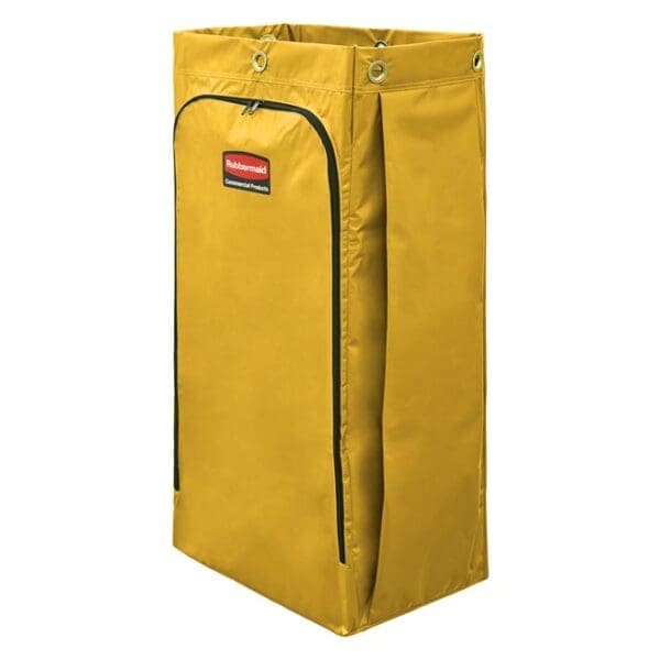 34 Gal Vinyl Bag for High Capacity Janitorial Cleaning Carts, Yellow 1966881