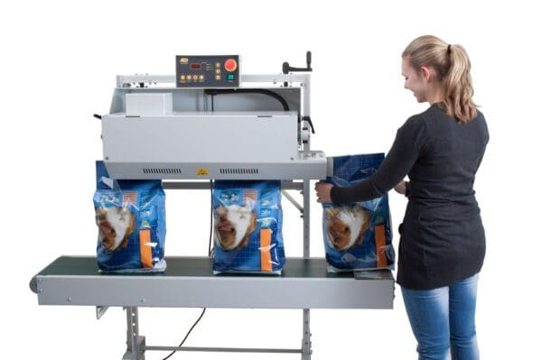 All in Vertical Band Sealer in use