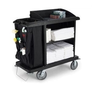 B6190 Compact Housekeeping Cart with accessories 2