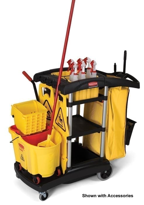 B9T72 High Capacity Cleaning Cart with accessories 2