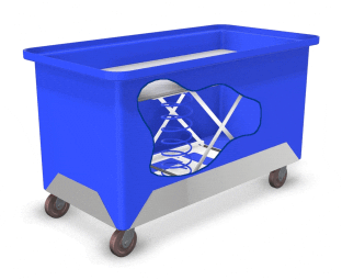Tub Trolleys with Lifting Device (Spring Rising Base) | Materials Handling