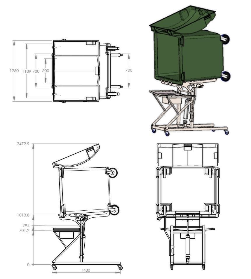 Bin Blaster Dimensions