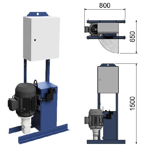 Compact Goods Hoist options power unit Compact Goods Hoist options power unit