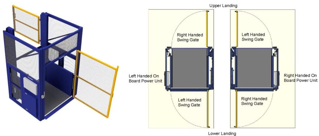 Compact Goods Hoist optoins gates Compact Goods Hoist optoins gates