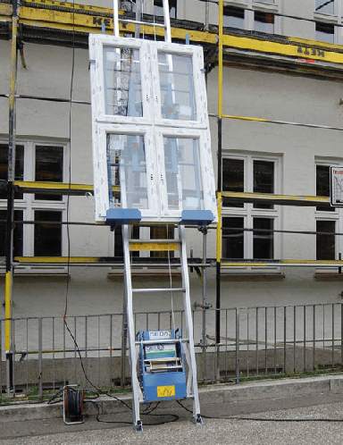 Construction lift windows