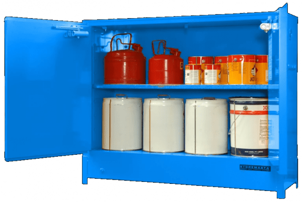 DPS1618 Heavy Duty Dangerous Goods Storage Cabinets open