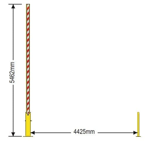 DSBG5000 Manual Boom Gate dimensions