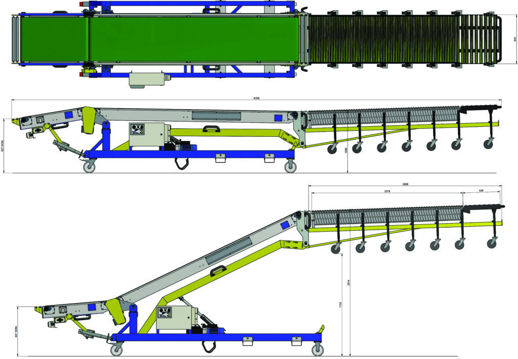 Dockless Truck Trailer Unloading Conveyor SIDE Dockless Truck Trailer Unloading Conveyor SIDE