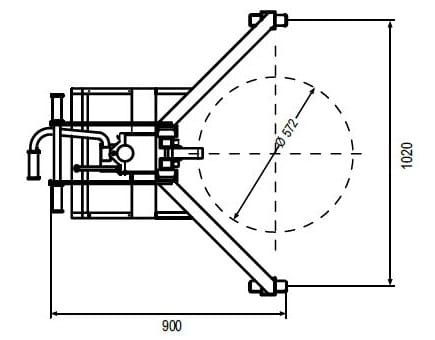 Drum Lifting Trolley Dims DTF450C 2 Drum Lifting Trolley Dims DTF450C 2