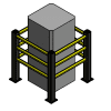 Flex Impact coloumn protector post and rail