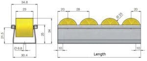 Floway Gravity Wheel Conveyor Track Dims Floway Gravity Wheel Conveyor Track Dims
