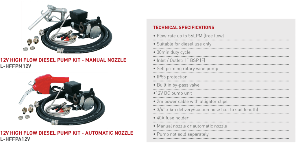 Fuel Pump Electric Diesel 12V high flow