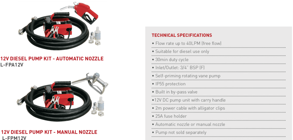 Fuel Pump Electric Diesel 12V