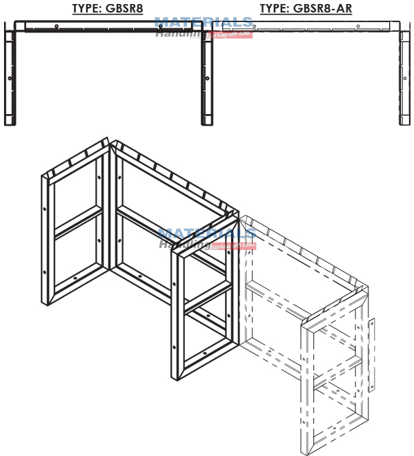 GBSR8AR 3d 003 Gas Cylinder Storage Rack GBSR8AR 3d 003 Gas Cylinder Storage Rack