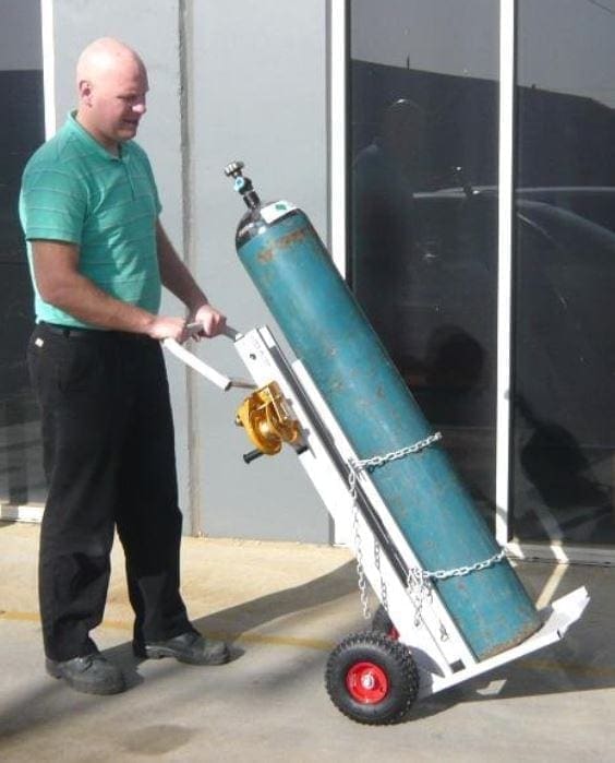 Gas Bottle Lift Trolley action Gas Bottle Lift Trolley action
