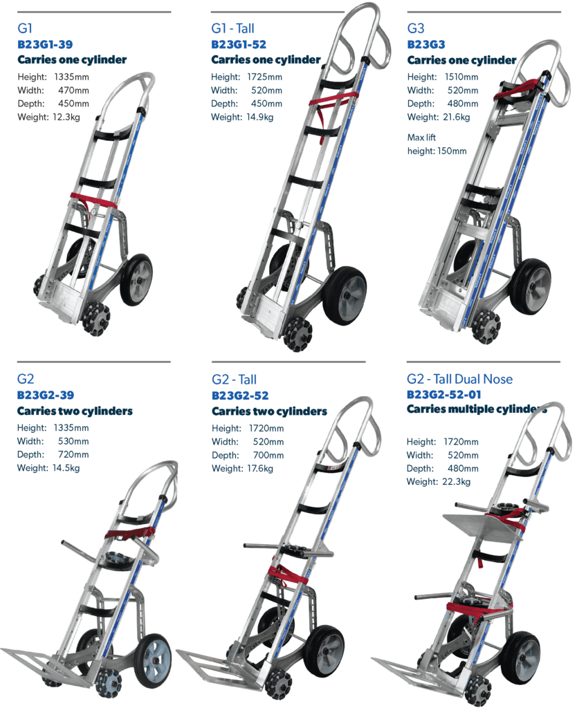 Gas Cylinder Trolleys Aluminium range