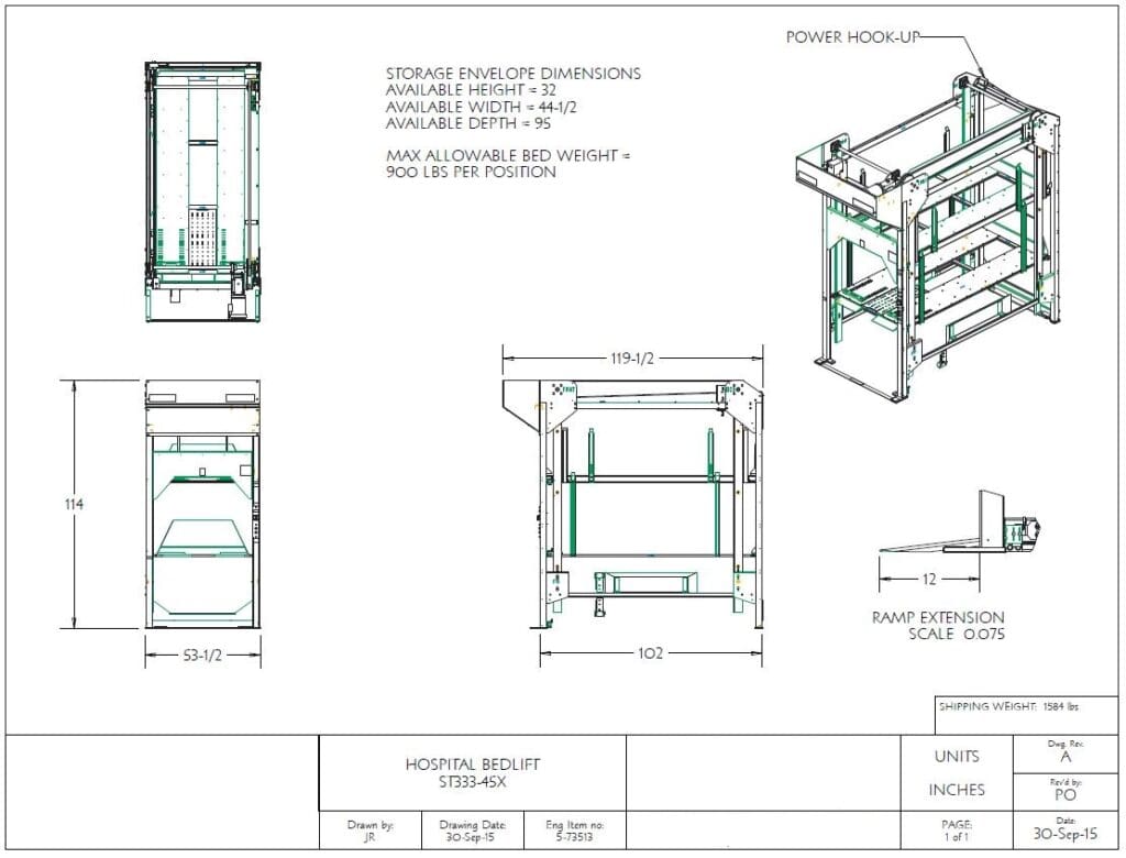 Hospital Bed Stacker BedLift GA