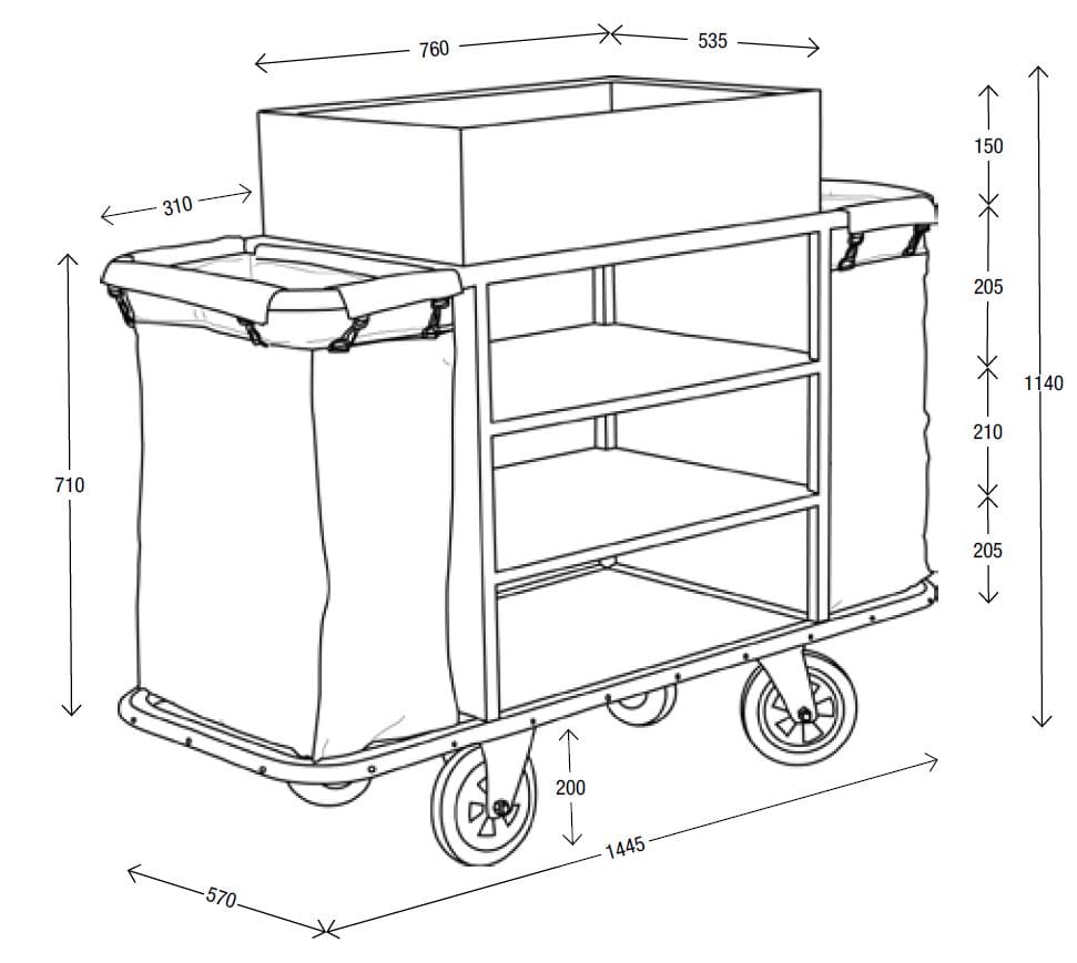 Housekeeping Carts BWHH23D