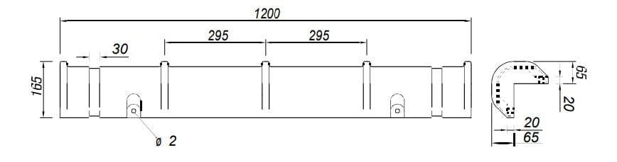 IN3010 Corner Protectors Dimensions IN3010 Corner Protectors Dimensions