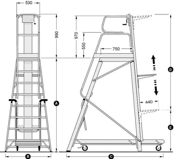 LIFT-TRUK Model Dimensions