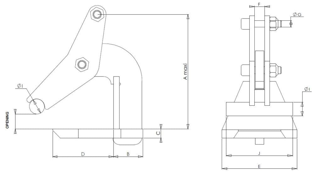 Lifting Clamps Horizontal Plate Clamps with Polyurethane Coating TLH (2)