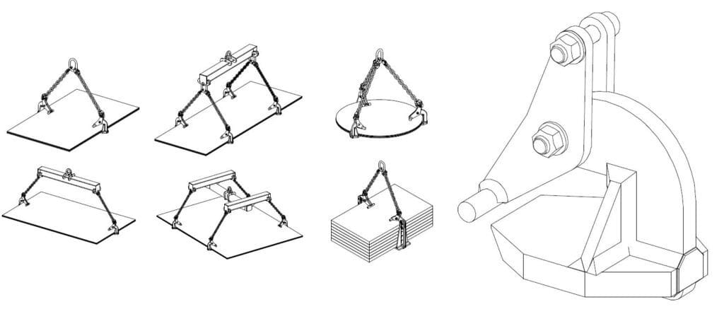 Lifting Clamps Horizontal Plate Clamps with Polyurethane Coating TLH