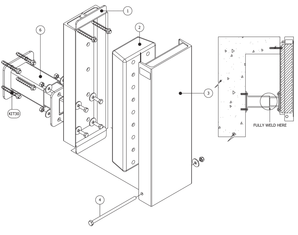 Loading Dock Bumper Cantilever mount