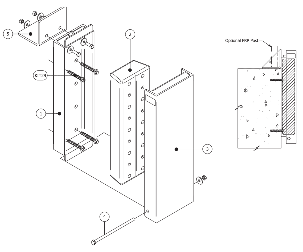 Loading Dock Bumper Raised mount