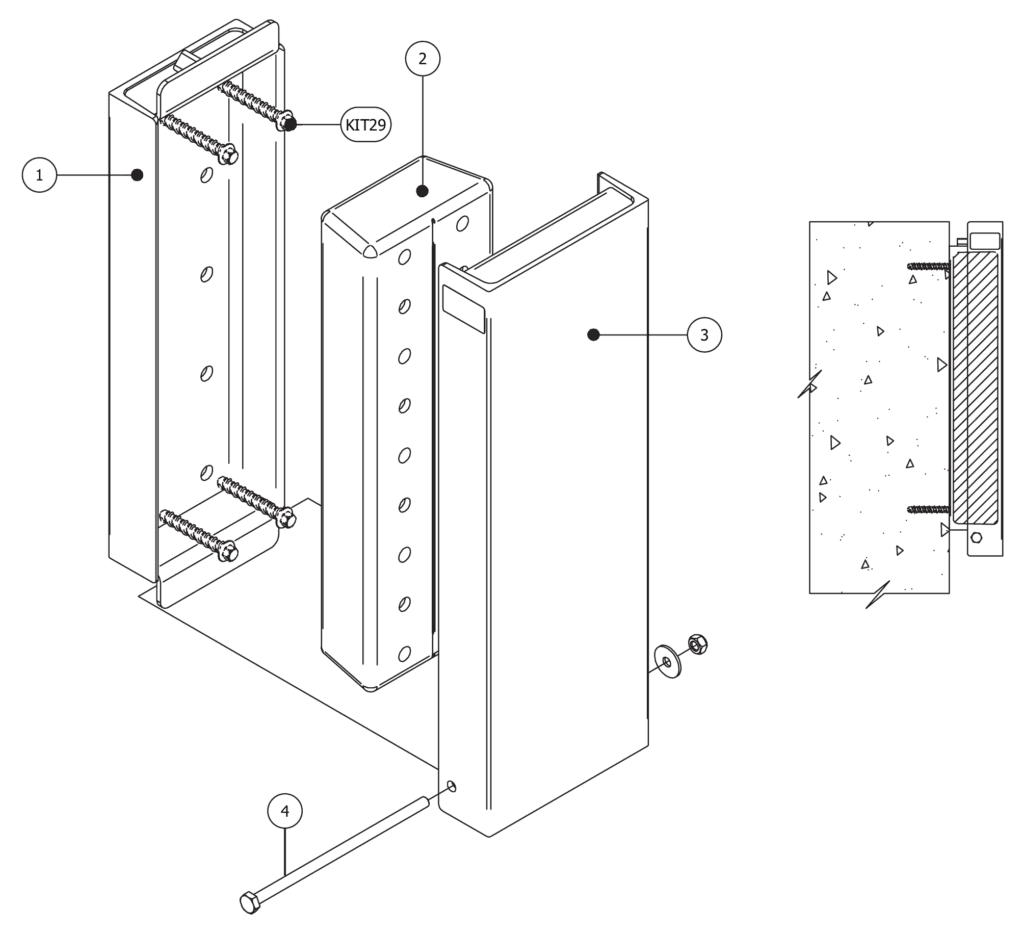 Loading Dock Bumper flush mount