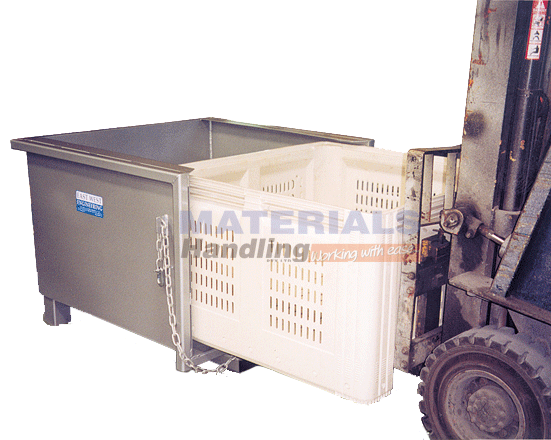 MFBTM Forklift Mounted Bin Tipper – Mechanical load