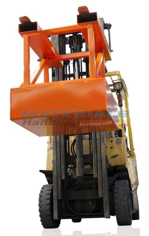 MFCA100 Bin Compactor Attachment with forklift