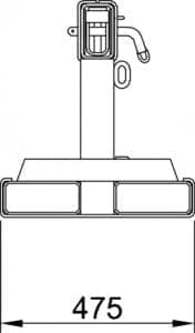 MFJL25 Fixed Jib (End View)