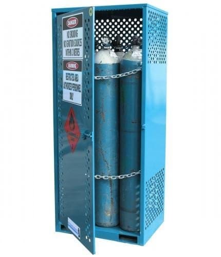 MG4SS Gas Cylinder Storage Cages open