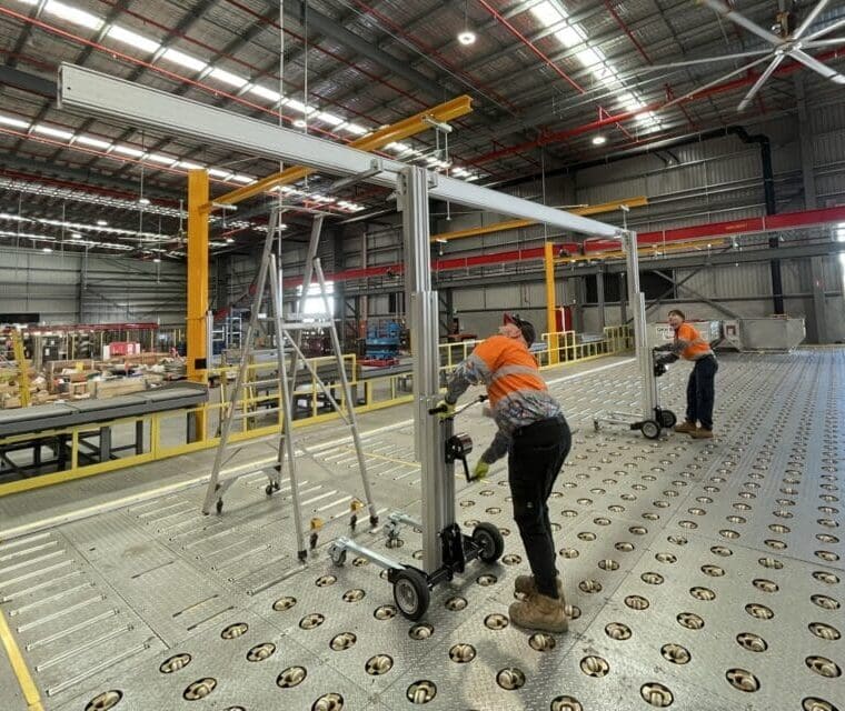 Material Lifters duct lift MBD182 StarTrack installation