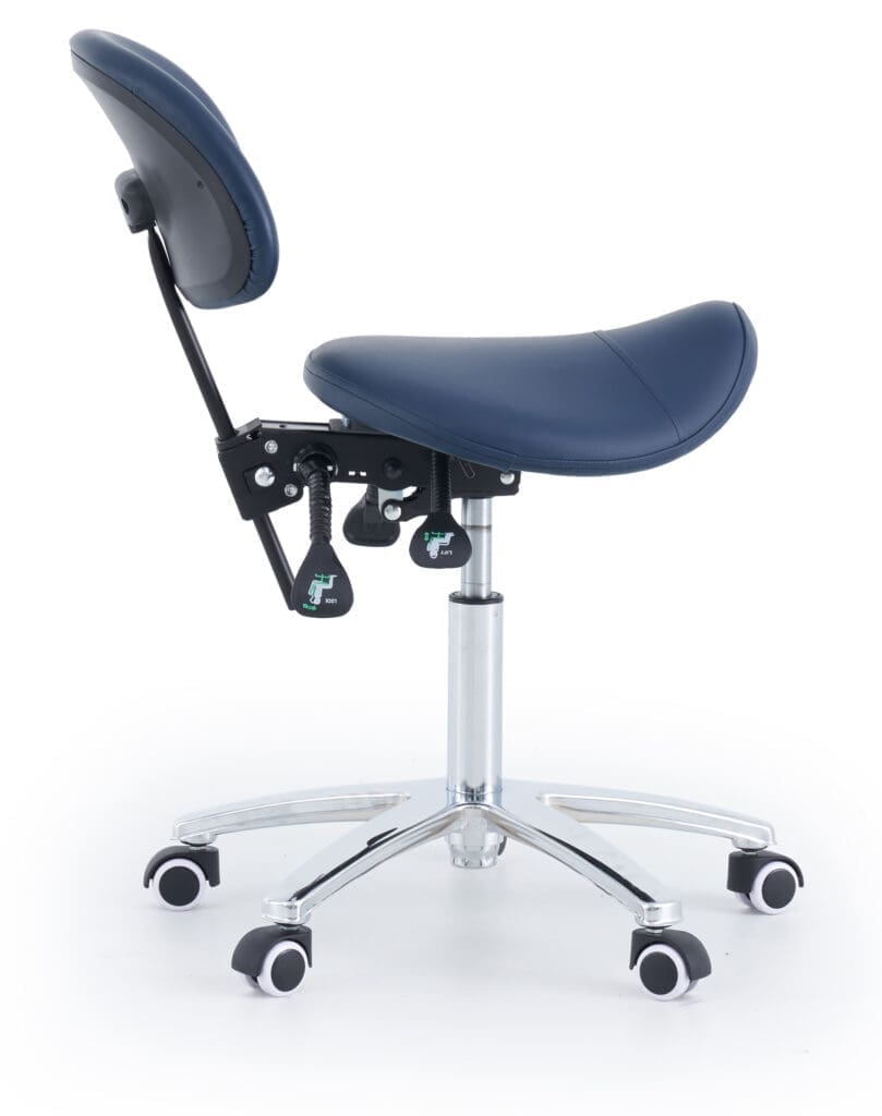 Medical Professional Stool Saddle SSBR Saddle Stool With Backrest Back Tilt