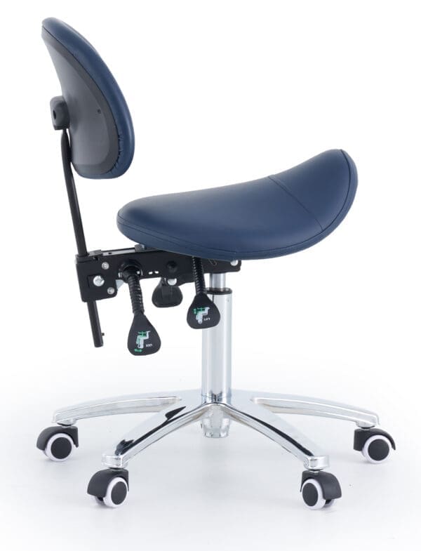 Medical Professional Stool Saddle SSBR Saddle Stool With Backrest SSBR Side Tilt