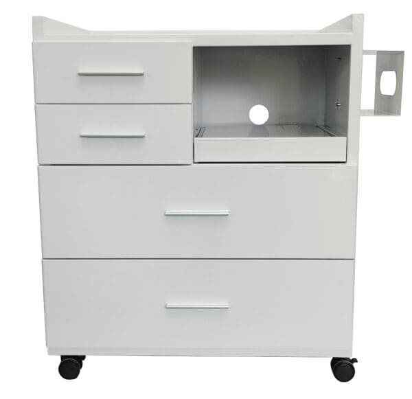 Medical Trolleys Workstation Powdercoated PCDUBL Podiatry Cabinets Double Front
