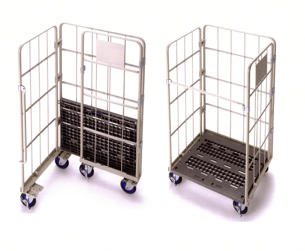 Nesting Cage Trolleys side by side