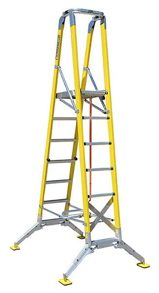 Platform Step Ladder All Terrain Base Stability