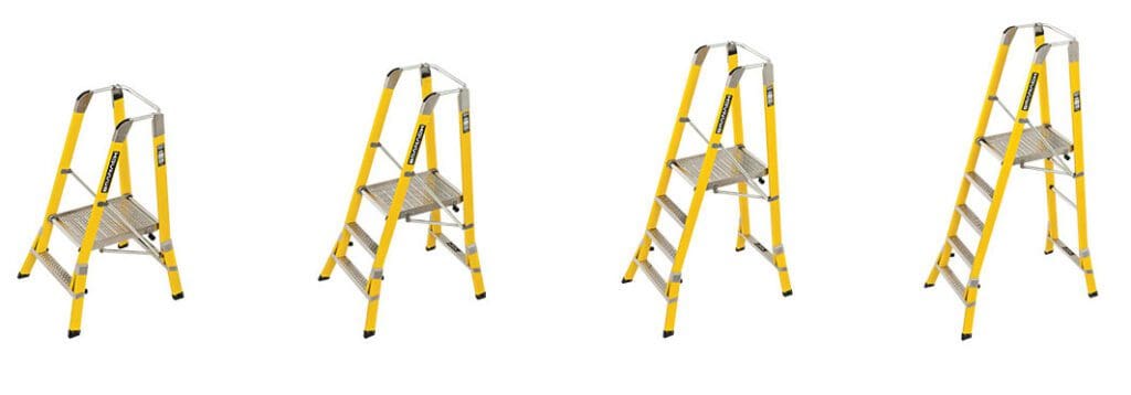 MH Corrosion Proof Step Platforms Range 1 Platform Steps Folding Fibreglass models 1