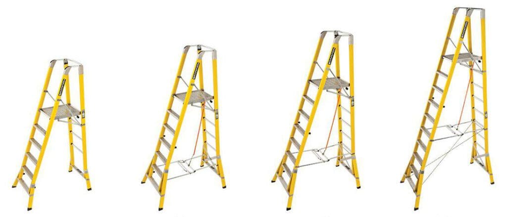 MH Corrosion Proof Step Platforms Range 2 Platform Steps Folding Fibreglass models 2