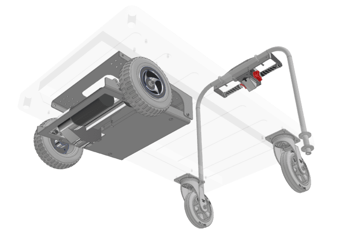 Powered Trolley Bolt On Drive Unit end mount front corner below 2