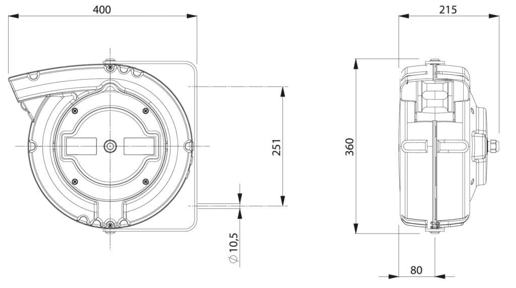 Retractable Cable Reels aluminium case dimensions