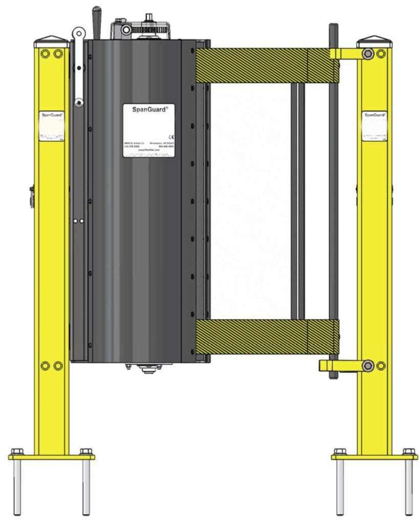 Retracting Safety Barrier Pedestrian Curtain Mesh Segregation (3)