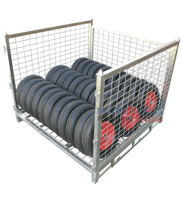 SPCM2 Stillage Cage tyres full front panel removed