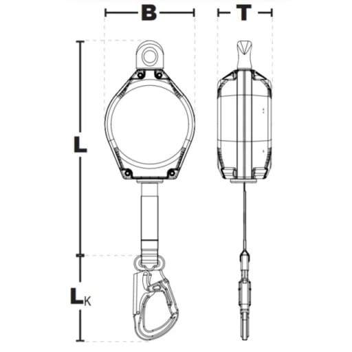 Retractable Life Line Rope Method Self Retracting Lifelines SRL IKAR | Materials Handling