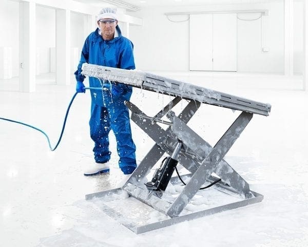 Stainless Scissor Lift Tables Hygiene Wash Down crop