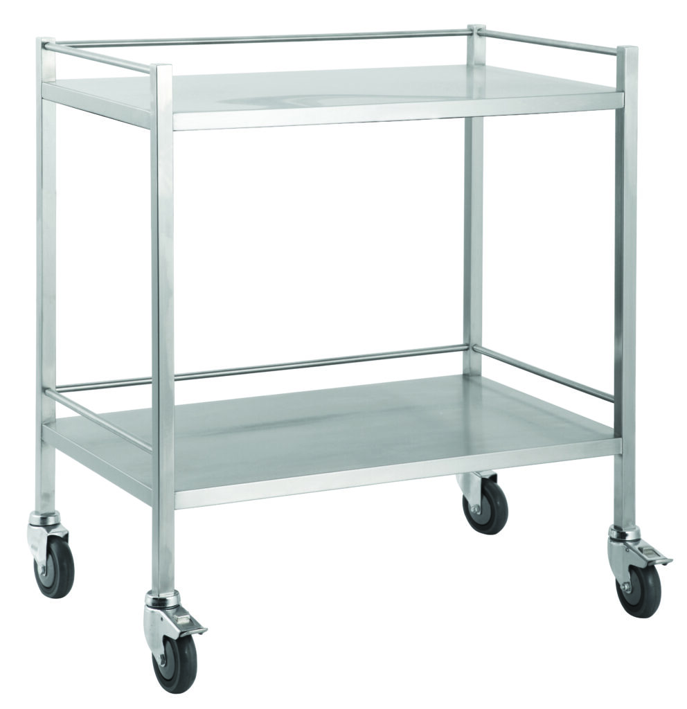 Stainless Steel Medical Trolleys 304 SSTD00 Stainless Steel Double Trolley No Drawer