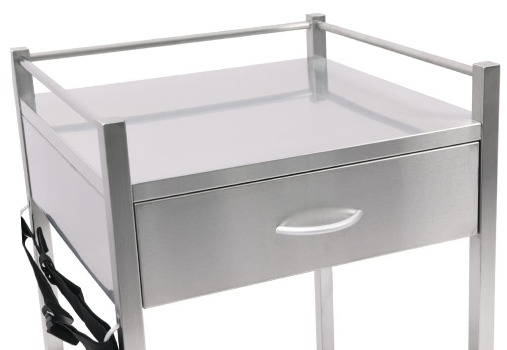 Stainless Steel Medical Trolleys SST01OXY Single Drawer Oxygen Trolley (2)